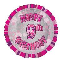 Unique Party 18 Inch Pink Prism Foil Balloon - 9