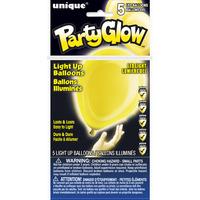 unique party glow light up latex balloons sunburst yellow