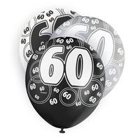 Unique Party 12 Inch Latex Balloon - 60 Black