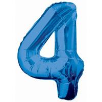 unique party 34 inch blue glitz number balloon 4