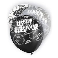 unique party 12 inch latex balloon birthday black