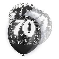 unique party 12 inch latex balloon 70 black