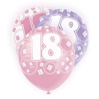 unique party 12 inch latex balloon 18 pink