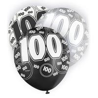 unique party 12 inch latex balloon 100 black