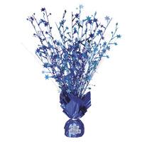 unique party balloon weight centrepiece blue stickers