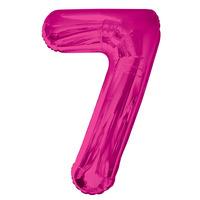 Unique Party 34 Inch Pink Glitz Number Balloon - 7