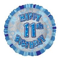 unique party 18 inch blue prism foil balloon 11