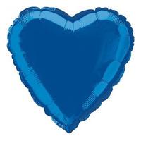 unique party 18 inch heart foil balloon royal blue