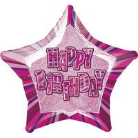 unique party 20 inch star foil balloon birthday pink