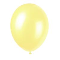 Unique Party 12 Inch 8 Pearlised Latex Balloons - Ivory