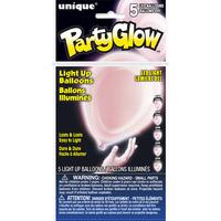 unique party glow light up latex balloons petal pink