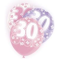 unique party 12 inch latex balloon 30 pink