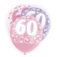 unique party 12 inch latex balloon 60 pink