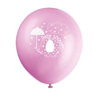 Unique Party 12 Inch Latex Balloon - Umbrellaphants Pink