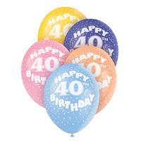 unique party 12 inch assorted latex balloon 40th