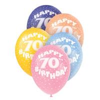unique party 12 inch assorted latex balloon 70th