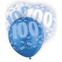 Unique Party 12 Inch Latex Balloon - 100 Blue