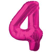 Unique Party 34 Inch Pink Glitz Number Balloon - 4