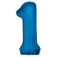 unique party 34 inch blue glitz number balloon 1