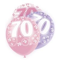 Unique Party 12 Inch Latex Balloon - 70 Pink