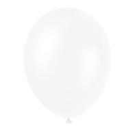 Unique Party 12 Inch 8 Pearlised Latex Balloons - Iridescent White