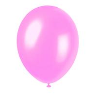 Unique Party 12 Inch 8 Pearlised Latex Balloons - Crystal Pink