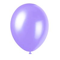 Unique Party 12 Inch 8 Pearlised Latex Balloons - Lovely Lavender