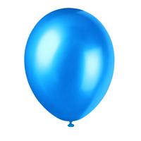 Unique Party 12 Inch 8 Pearlised Latex Balloons - Cosmic Blue