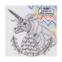 Unicorn Colour-In Mini Canvas