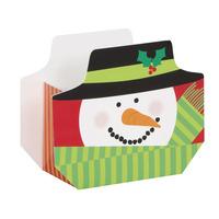 Unique Party Snowman Christmas Treat Boxes - 8 Pack
