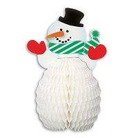 Unique Party 6 Inch Mini Honeycomb Decorations - Snowmans