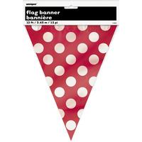 Unique Party Dots Bunting - Ruby Red