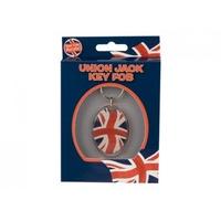 Union Jack Acrylic Metal Key Fob