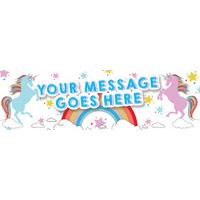 unicorn magic personalised banner