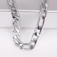 Unisex 6MM Silver Chain Necklace NO.115 Jewelry Christmas Gifts