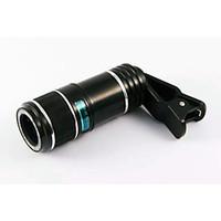 Universal 12X Telephoto Lens HD Green Film Optical Glass Detachable Lens for iPhone HTC Samsung Sony