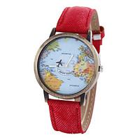 Unisex Watch Women\'s Watch Map Watch Strap Movement Strap Watch Cool Watches Unique Watches Fashion Watch