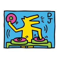 Untitled (DJ), 1983 by Keith Haring