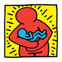 untitled mother and baby by keith haring