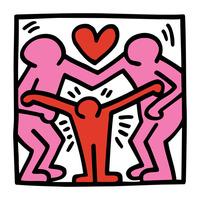 untitled family by keith haring