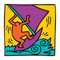 untitled boat by keith haring