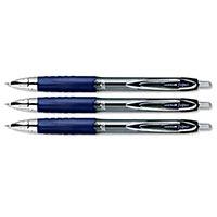 Uni-ball Signo 207 Blue Retractable Gel Rollerball Pen (Fine 0.7mm Tip) (3 Pack)