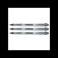 Uni-ball UB200 Black Rollerball Vision Elite Liquid Ink Pen (0.6mm Tip) (3 Pack)