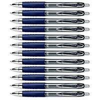 Uni-ball Signo 207 Blue Retractable Gel Rollerball Pen (Fine 0.7mm Tip) (12 Pack)