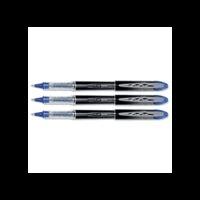 Uni-ball UB200 Blue Rollerball Vision Elite Liquid Ink Pen (0.6mm Tip) (3 Pack)