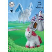 Unicorn and Pegasus Toys in King Cole Tinsel Chunky