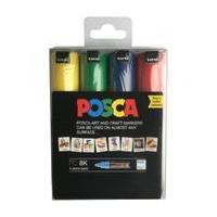 Uniball Posca Colour Marker Pens PC 8K 4 Pack