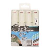 uni chalk markers broad white pack of 4 153494344