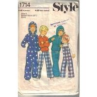 Unused Vintage Style Sewing Pattern 1714 Child\'s Snow-suit or Jacket and Dungarees