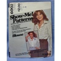 unused vintages show me pattern mccalls 6002 ladies blouse